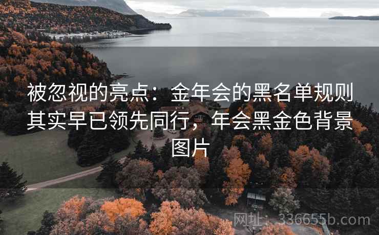 被忽视的亮点：金年会的黑名单规则其实早已领先同行，年会黑金色背景图片