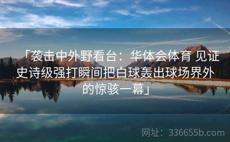 「袭击中外野看台:华体会体育 见证史诗级强打瞬间把白球轰出球场界外的惊骇一幕」 「袭击中外野看台:华体会体育 见证史诗级强打瞬间把白球轰出球场界外的惊骇一幕」