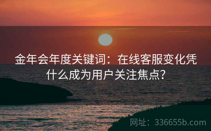 金年会年度关键词:在线客服变化凭什么成为用户关注焦点? 金年会年度关键词:在线客服变化凭什么成为用户关注焦点?